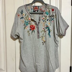 Johnny Was Embroidered Boho Tunic — XL